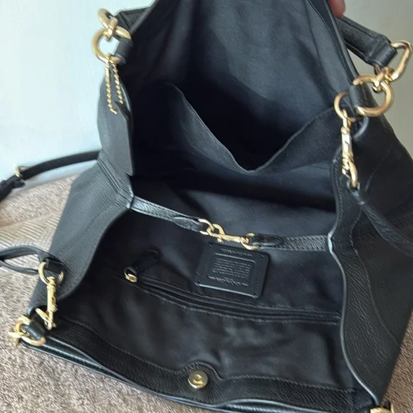 Coach Black Pebbled Leather Shoulder Bag L1781-F23537 - Picture 6 of 10